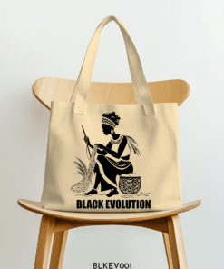 Alternative view of Black Evolution Tote Bags